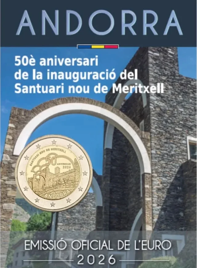 Zum Vergrößern klicken Coincard – 50 Jahre neues Heiligtum von Meritxell