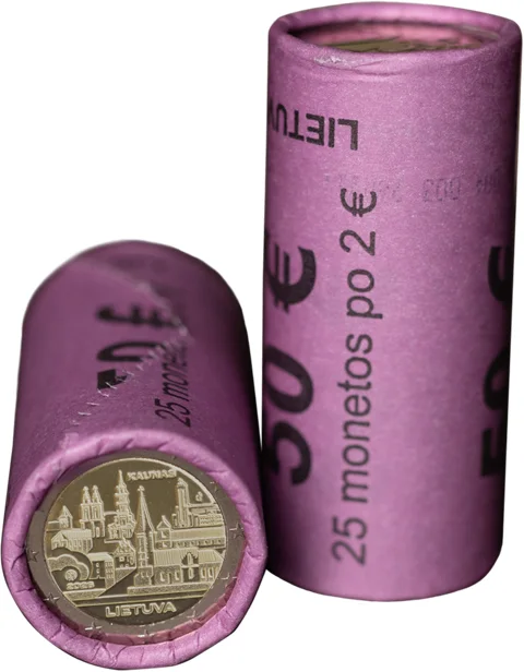 Rollenware für den Umlauf mit je 25 Münzen pro Rolle. Auflage: 495.000 Exemplare.
