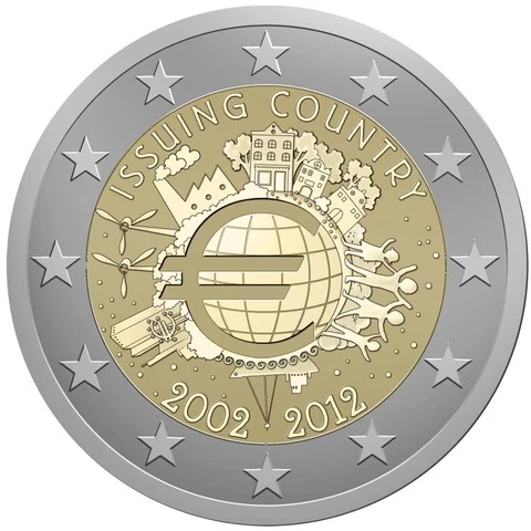 2-Euro-Gemeinschaftsausgabe 2012 – 10 Jahre Euro-Bargeld, Gewinnermotiv