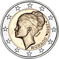 Monaco 2-Euro-Gedenkmünze 2007, Fürstin Gracia Patricia