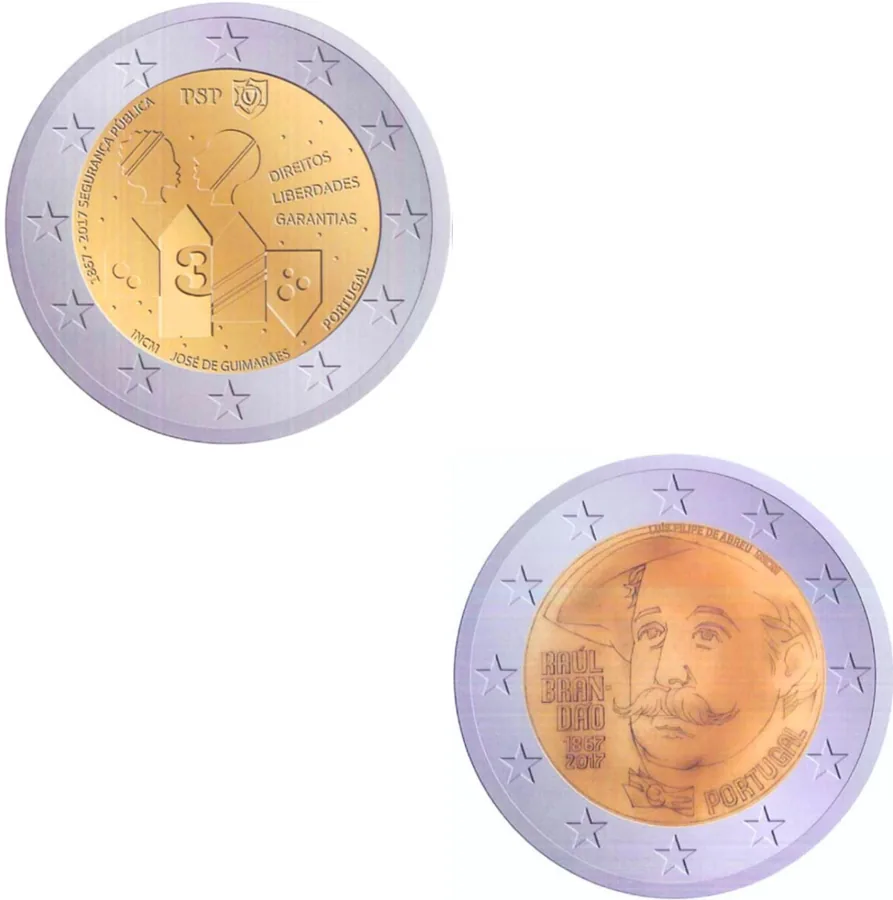 Motive für die portugiesischen 2-Euro-Gedenkmünzen 2017 veröffentlicht