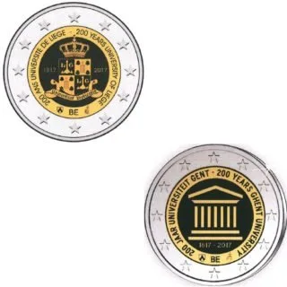 Motive der belgischen 2-Euro-Gedenkmünzen 2017 veröffentlicht