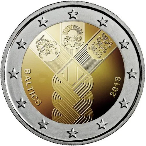 Siegerentwurf der 2-Euro-Gemeinschaftsausgabe der Baltischen Staaten 2018 veröffentlicht