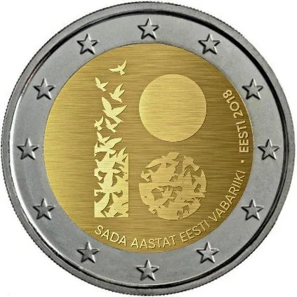 Motiv der estnischen 2-Euro-Gedenkmünze 2018 vorgestellt