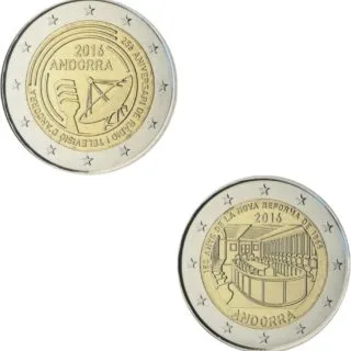 Ausgabetermin für beide andorranische 2-Euro-Gedenkmünzen 2016