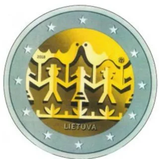 Motiv der litauischen 2-Euro-Gedenkmünze 2018 vorgestellt