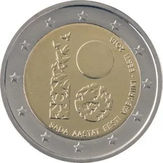 Geprägte zweite 2-Euro-Gedenkmünze Estlands präsentiert