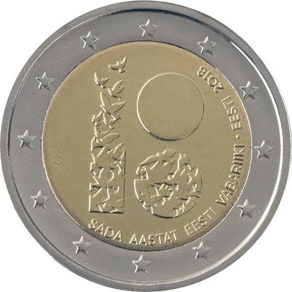 Geprägte zweite 2-Euro-Gedenkmünze Estlands präsentiert