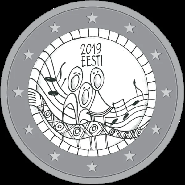 Motiv der estnischen 2-Euro-Gedenkmünze 2019 ausgewählt