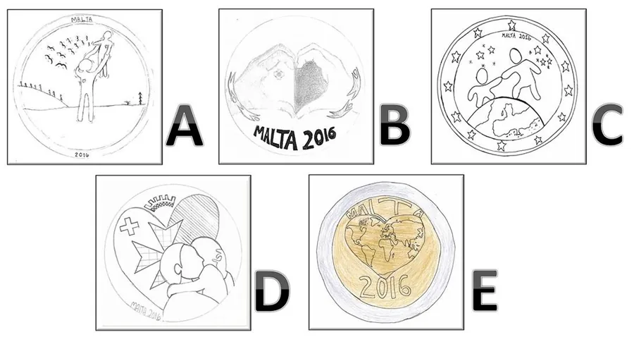 Designwettbewerb für erste maltesische Münze „Liebe“ der Serie: Von Kindern mit Solidarität