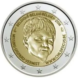 Motiv der belgischen 2-Euro-Münze „Child Focus“