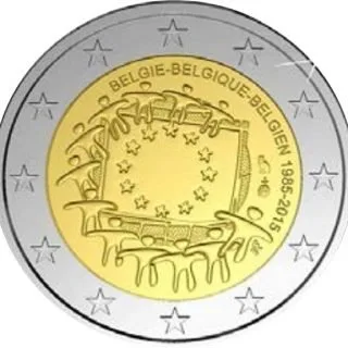 Motiv der belgischen Gemeinschaftsausgabe „30 Jahre Europaflagge“ veröffentlicht