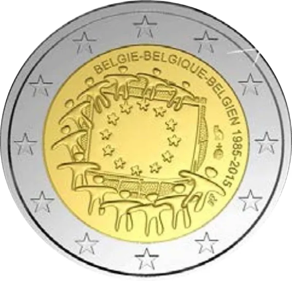 Motiv der belgischen Gemeinschaftsausgabe „30 Jahre Europaflagge“ veröffentlicht