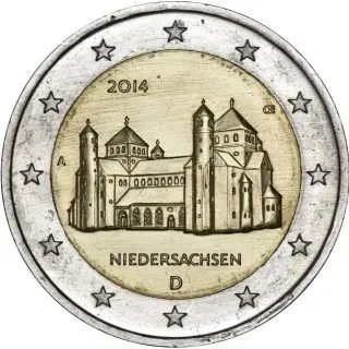 Originalbild der 2-Euro-Gedenkmünze Niedersachsen 2014