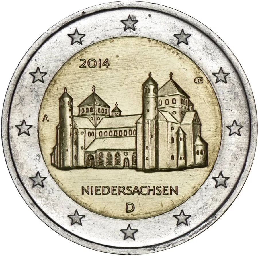 Originalbild der 2-Euro-Gedenkmünze Niedersachsen 2014