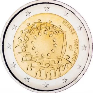 Geprägtes Bild der spanischen Europaflagge