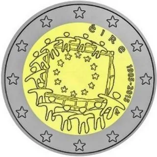 Motiv der irischen Gemeinschaftsausgabe „30 Jahre Europaflagge“ veröffentlicht