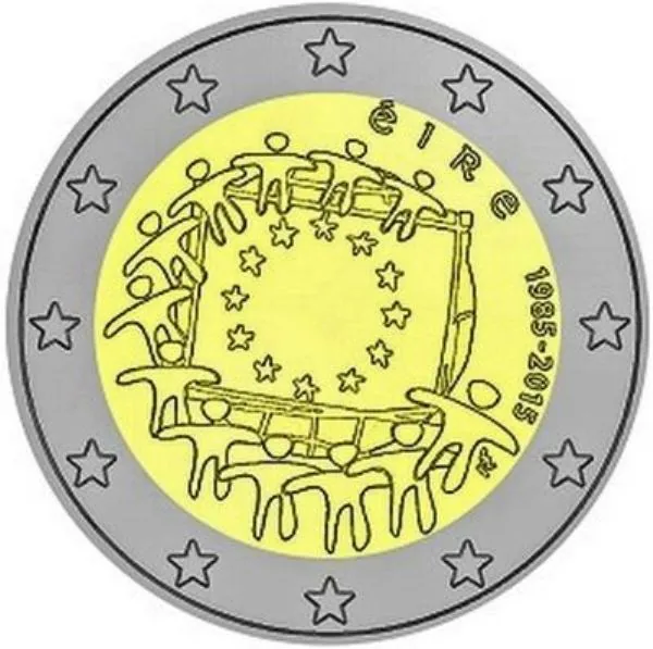 Motiv der irischen Gemeinschaftsausgabe „30 Jahre Europaflagge“ veröffentlicht