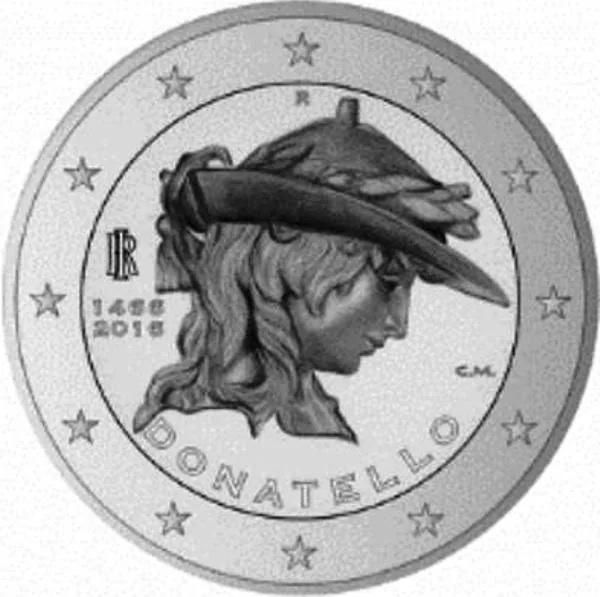 Motiv der zweiten italienischen Gedenkmünze 2016 präsentiert: Donatello