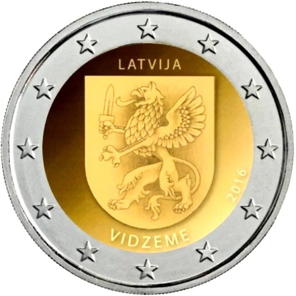 Motiv der zweiten lettischen 2-Euro-Gedenkmünze Lettlands Regionen veröffentlicht