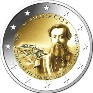 Monegassische 2-Euro-Gedenkmünze 2016: 150. Jahrestag der Gründung Monte Carlos