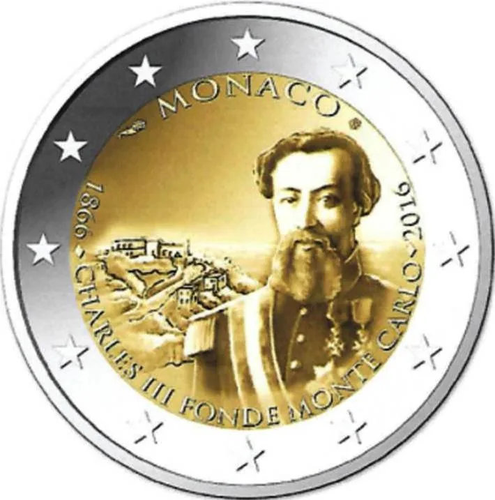 Monegassische 2-Euro-Gedenkmünze 2016: 150. Jahrestag der Gründung Monte Carlos