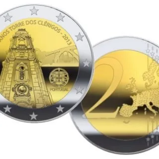 Bild der 2-Euro-Gedenkmünze „Glockenturm der Clérigos-Kirche“ aus Portugal veröffentlicht