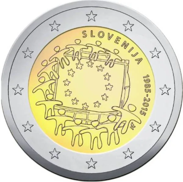 Motiv der slowenischen Gemeinschaftsausgabe „30 Jahre Europaflagge“ veröffentlicht