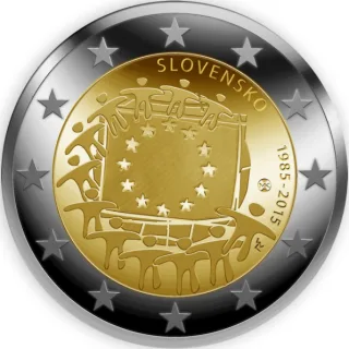 Motiv der slowakischen Gemeinschaftsausgabe „30 Jahre Europaflagge“ veröffentlicht