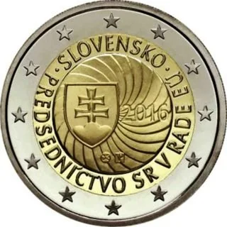 Bild der geprägten slowakischen 2-Euro-Gedenkmünze vorgestellt