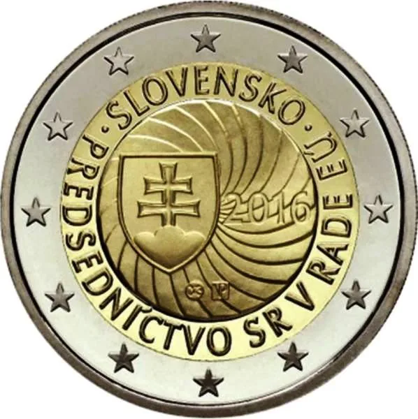 Bild der geprägten slowakischen 2-Euro-Gedenkmünze vorgestellt