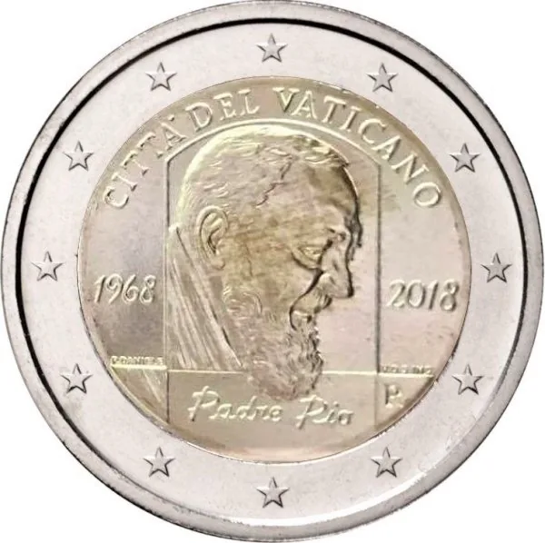 Geprägtes Motiv der zweiten vatikanischen 2-Euro-Gedenkmünze