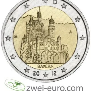 Originalbild der 2-Euro-Gedenkmünze Bayern 2012
