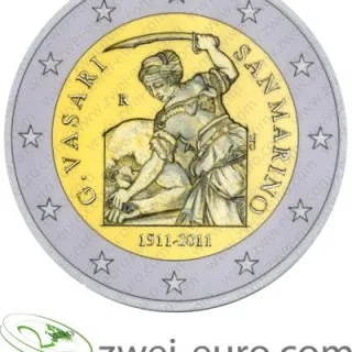 Entwurf der 2-Euro-Gedenkmünze Giorgio Vasari