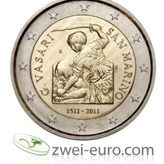 Originalbild der 2-Euro-Gedenkmünze Giorgio Vasari