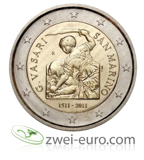 Originalbild der 2-Euro-Gedenkmünze Giorgio Vasari