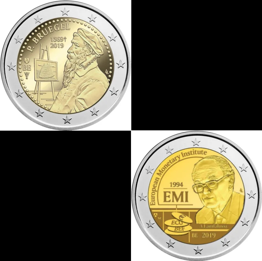 Themen und Motive der beiden belgischen 2-Euro-Gedenkmünzen 2019 bekanntgegeben