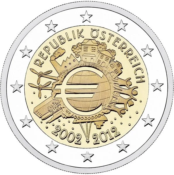 Österreich 10 Jahre Euro-Bargeld