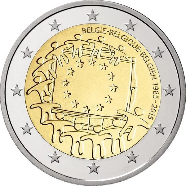 Belgien 30 Jahre Europaflagge