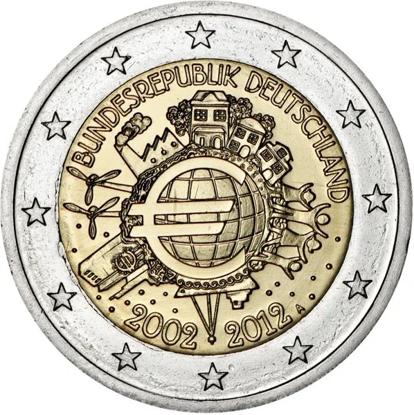 Deutschland 10 Jahre Euro-Bargeld