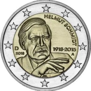 Bild der geprägten zweiten deutschen 2-Euro-Gedenkmünze 2018