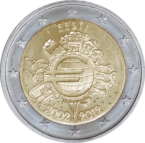 Estland 10 Jahre Euro-Bargeld