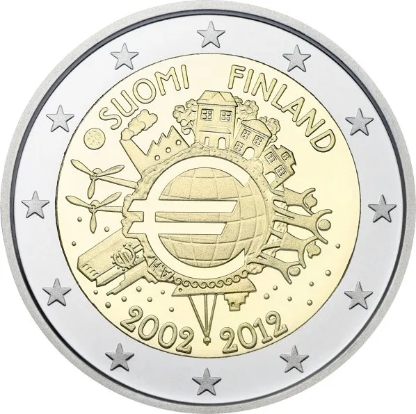 Finnland 10 Jahre Euro-Bargeld