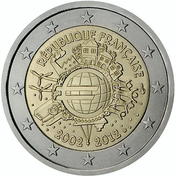 Frankreich 10 Jahre Euro-Bargeld