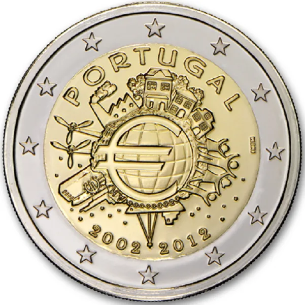 Portugal 10 Jahre Euro-Bargeld
