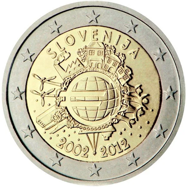 Slowenien 10 Jahre Euro-Bargeld