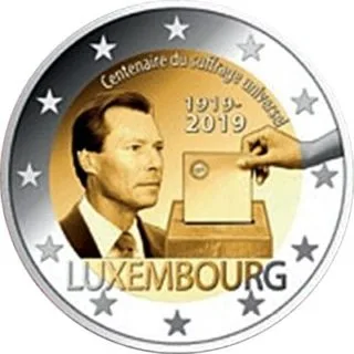 Motiv der zweiten luxemburgischen 2-Euro-Gedenkmünze 2019 veröffentlicht