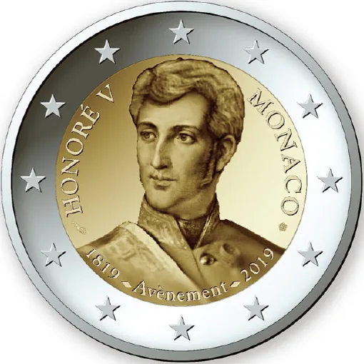 Motiv der monegassischen 2-Euro-Gedenkmünze 2019 veröffentlicht