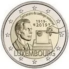 Ausgabe der zweiten luxemburgischen 2-Euro-Gedenkmünze 2019 angekündigt