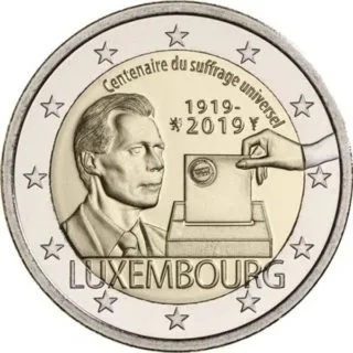 Zweite luxemburgische 2-Euro-Gedenkmünze 2019 (Rollenware) ausgegeben